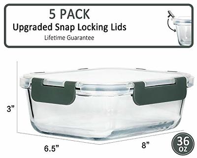 M MCIRCO 24-Piece Glass Food Storage Containers with Upgraded Snap