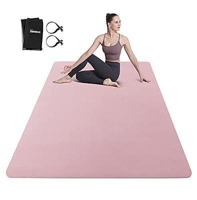 Large Yoga Mat for Men and Women - 6'x4'x6mm, Extra Wide TPE