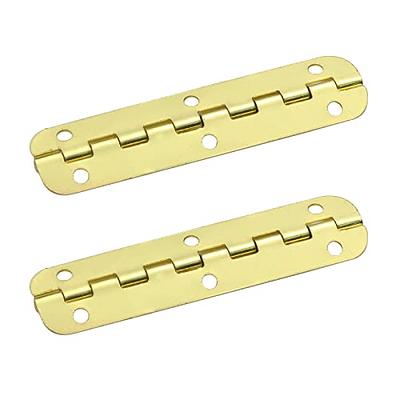 MY MIRONEY 2-Pack Mini Solid Brass Hinges Black Foldable Butt Hinge 1 Inch  Small Hinges Door Hinges with Screws for Small Gift Box Jewelry Chest Wood