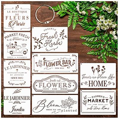 Floral stencils for easy farmhouse decor  Large Flower stencils for  painting walls