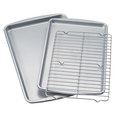 Food Network 3-pc. Nonstick Cookie Sheet Set with Cooling Rack, Silver -  Yahoo Shopping