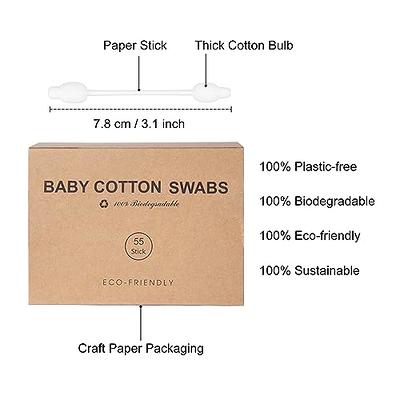 Johnson's Baby Safety Ear Swabs Made with Non-Bleached Cotton, 185Ct 