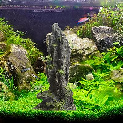 AnRui Aquarium Decorations Large and Tall Mountain View Betta Hideout Fish Tank Accessories Decor Cute Rock Cave Landscape for Turtles, Fish to Play, Yahoo Shopping