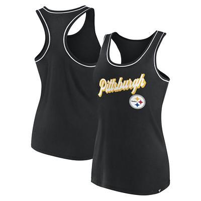 FOCO Pittsburgh Steelers NFL Mens Solid Wordmark Sleeveless Top