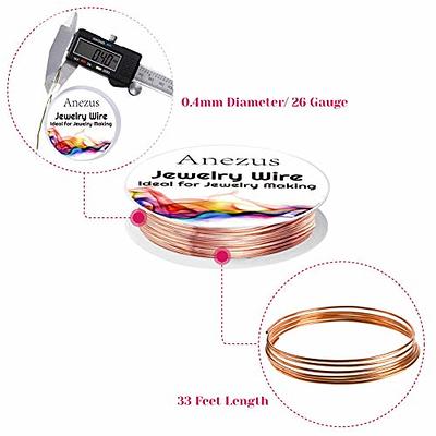 anezus 20 Gauge Jewelry Wire Craft Wire Tarnish Resistant Copper