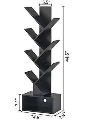 Hoctieon 4 Tier Bookshelf Tall Bookcase Shelf Storage Organizer