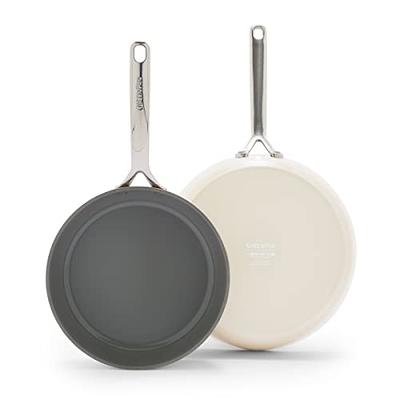 GreenPan GP5 Hard Anodized Healthy Ceramic Nonstick 9.5” & 11” 2 Piece Frying  Pan Skillet Set,Heavy Gauge Scratch Resistant,Stay-Flat Surface, Induction,  Mirror Finish Handle,Oven Safe,PFAS-Free,Cream - Yahoo Shopping