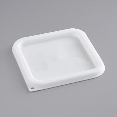 4-Quart Square White Food Storage Container