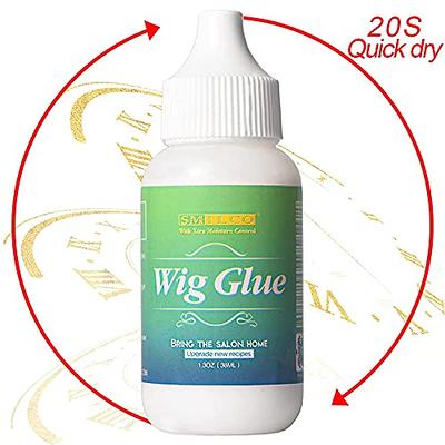 Wig Glue for Front Lace Wig, Smilco Hair Glue Lace Front Wig Adhesive  Waterproof for Invisible Strong Hold Bonding Wigs Glue Latex-Free and  Oil-Resistant Hair Adhesive Glue(1.3OZ) - Yahoo Shopping