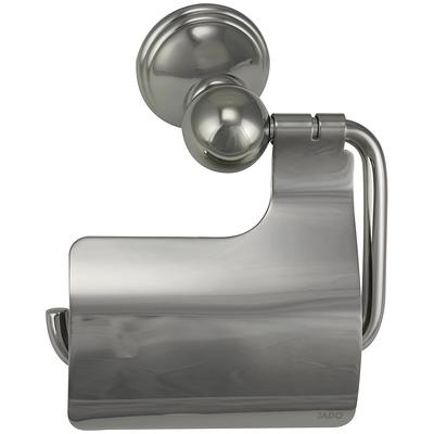 SunnyPoint Classic Free Standing Toilet Tissue Paper Roll Holder Stand;  Black Nickel