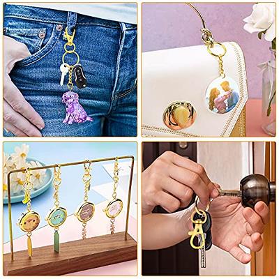 YETOOME 120 Pcs Key Ring Acrylic Blanks Keychain Tassels Set, 2 Inch Round  Clear Acrylic Keychain with Chain Jump Rings and Colorful Keychain Tassels