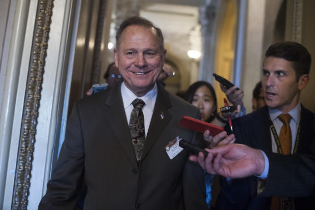 Roy Moore, who is slated to face Democrat Doug Jones in a Dec. 12 special election to fill the Senate seat vacated by Attorney General Jeff Sessions.