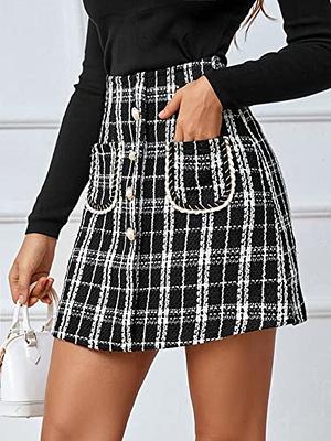 Pleated A-line Mini Skirt - Black