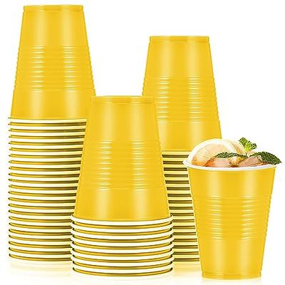 Exquisite 12 oz Yellow Plastic Cups II 50 Count Bulk Pack