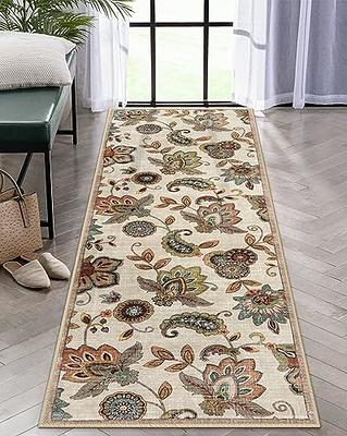 Morebes Vintage Front Door Mat Indoor Entrance,2x3 Rug Non Slip, Washable  Floral Rugs for Kitchen Floor,Non Shedding Entryway Rugs Indoor Throw  Carpet