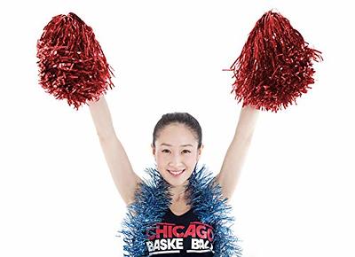 Lovecheer 2PCS Cheerleading Pom Poms Purple and White Plastic Pompoms with  Baton Handle for Sports Party Team Spirit Cheering Gifts - Yahoo Shopping