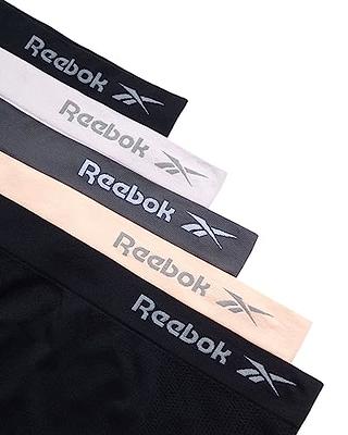 Reebok Women's Underwear - Seamless Hipster Briefs (5 Pack), Size X-Large,  Grey/Pink/Dusty Pink/Black