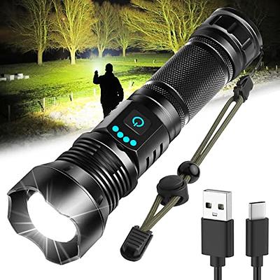 Rechargeable Flashlights High Lumens, Super Bright LED Flashlight 250000lm,  Powerful Tactical Handheld Flashlights With 5 Modes Zoomable, High Power  Flashlights for Emergencies, Camping, Hiking - Yahoo Shopping