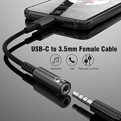 TOPUONE USB C to 3.5mm Aux Headphones Jack Adapter, 2Pack Type C