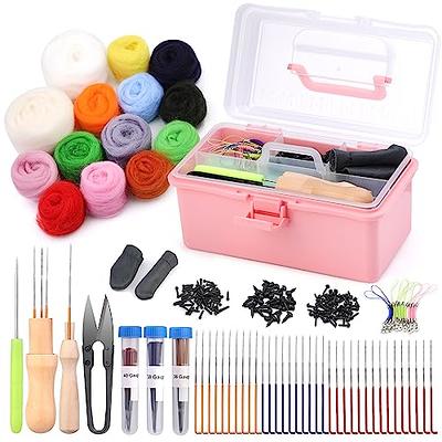 JUPEAN 139 Pcs Needle Felting Kit Wool Felting Starter Kit Needle