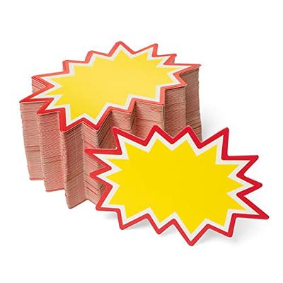 Price Tags Stickers Adhesive Large Sticker Starburst Garage - Temu