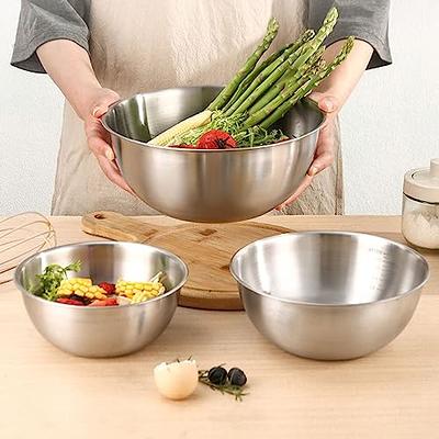 MegaChef 5 Piece Multipurpose Stackable Mixing Bowl Set with Lids