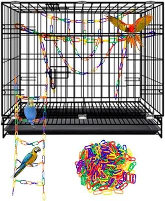 C-clips Hooks Plastic Chain Links Parrot Bird Toy