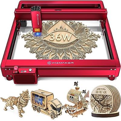 ZBAITU M37 Laser Engraver, 10W Output Power Laser Engraving Cutting Machine  with Air Assist System, 80W High Accuracy Laser Cutter and Engraver Machine  for Metal and Wood, Acrylic, Leather, Glass DIY 