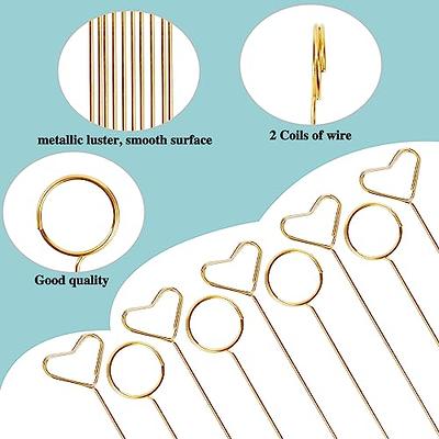 40Pcs Metal Floral Place Card Holder Flower Picks Stick Clip