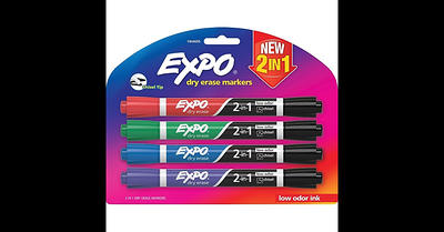 Expo Dry Erase Markers Chisel Tip Assorted 4/Set