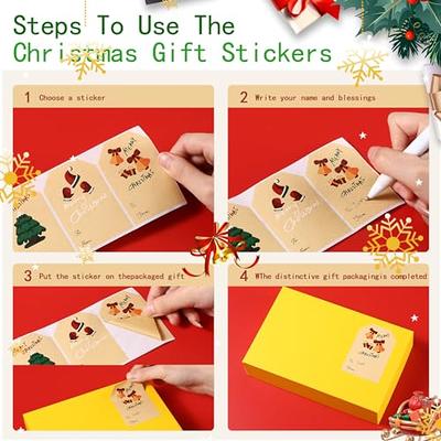 2023 New 250PCS Christmas Gift Tags Stickers Self Adhesive Name Tags for  Christmas Presents Merry Christmas to from Christmas Labels Sticker Snowmen