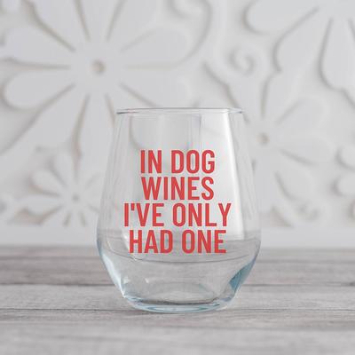 Dog Mother Wine Lover Wine Glass