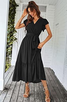  Black of Friday Deals 2023 amaz0n Clearance Items Daily Deals  Boho Dresses for Women 2023 Plus Size Lace Trim Floral Midi Dress Casual  Loose Fit Knee Length Beach Vacation Sundress 