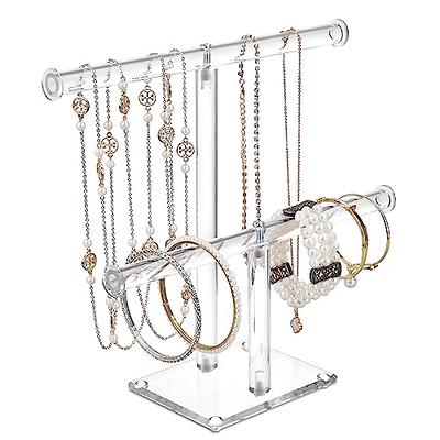 Clear Acrylic Bracelet Holder with 3 Tier Racks, Jewelry Organizer Stand  and Display Jewelry Organizer for Wrist Watch