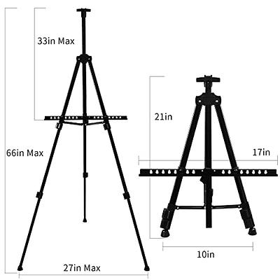RRFTOK Artist Easel Stand,Metal Tripod Adjustable Easel for Painting  Canvases He