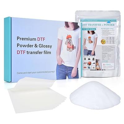 DTF Transfer Powder Film for Sublimation：500g/17.6oz White Digital Transfer  Hot Melt Adhesive - 20pcs DTF Transfer Paper for All DTF and DTG Printers -  Yahoo Shopping