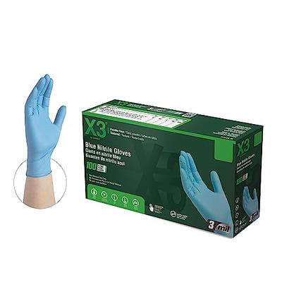 Dura-Gold HD Black Nitrile Disposable Gloves, Box of 100, Size X-Large, 6  Mil - Latex Free, Powder Free, Textured Grip 1 X-Large (Pcak of 100)