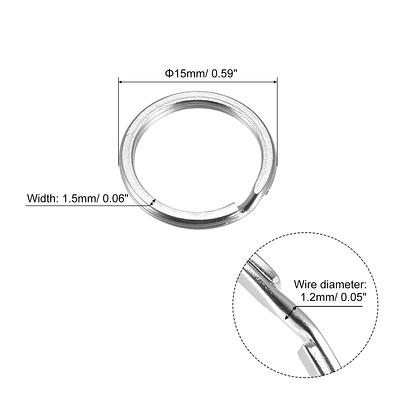 10/20Pcs 15-35mm Stainless Steel Keychain Ring Split Ring Keyfob Key Holder  Rings for DIY