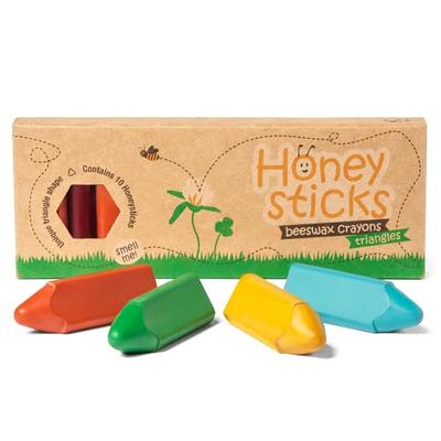 Honeysticks Triangular Crayons (10 Pack) - 100% Pure Beeswax, Food Grade  Colors, Non Toxic Crayons for Baby, Toddlers ages 1-3,2-4, Triangle Shape  for Pencil Grip Development. Handmade in New Zealand - Yahoo Shopping