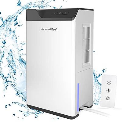 Waykar Dehumidifier for 1500 Sq ft Home Basement with Continuous Drain Hose Reusable Air Filter