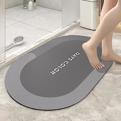 Homlab Bath Mat Non-Slip Bathroom Rug Quick Dry 16 inch x 24 inch Super Absorbent Diatomaceous Earth Bath Mat Rug for Bathroom Bathtub Thin Rubber