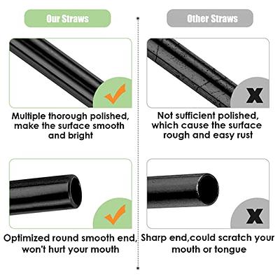 8.5 Wide-Mouth Reusable Steel Straws