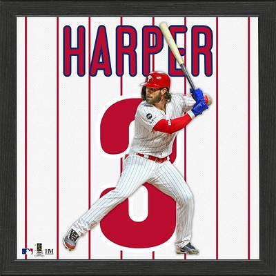 Bryce Harper Philadelphia Phillies Autographed 8 x 10 Batting Stance in Cream Jersey Horizontal Photograph