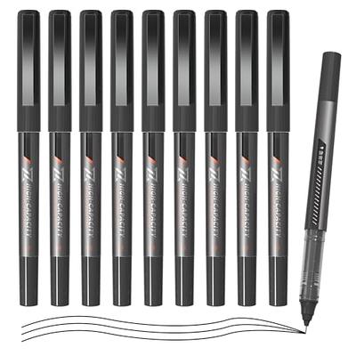 M&G 10 Pcs Fine Point Pen Liquid Rollerball Pens, 0.5mm Black Ink Pens  Ultra Fine Point Pens Smooth Writing for Note Taking, Office School  Supplies