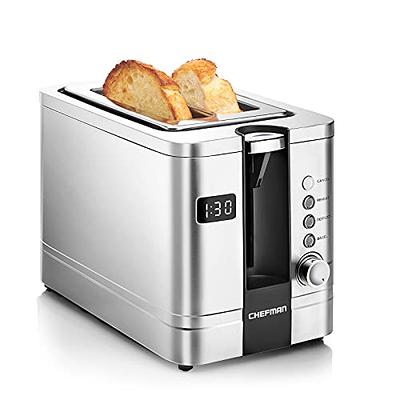 OVENTE Electric 2 Slice Toaster Machine with 6-Shade Toast Settings, 700W  Power, Removable Crumb Tray and Compact Design Perfect for Toasting Bread