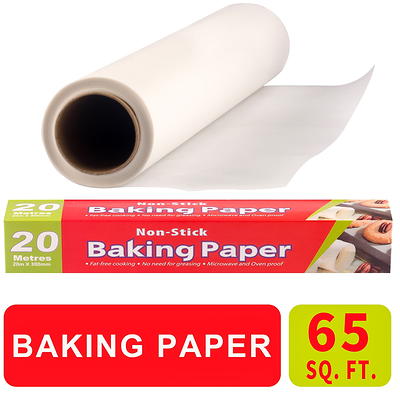 Nonstick Parchment Paper Roll for Baking, Reusable Food Grade Waterproof&Oilproof Wax Paper, 12 x 66' Heavy Duty Roasting Pan Liner for Oven Air