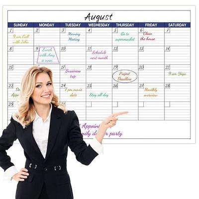 Large Dry Erase Wall Calendar - 38 x 58 - Undated Blank Reusable Yearly  Calendar - Giant Whiteboard Year Poster - Laminated Office Jumbo 12 Month