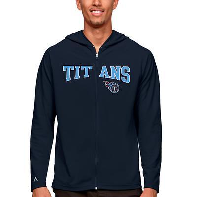 Men's Antigua Navy Tennessee Titans Victory Pullover Hoodie