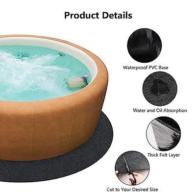 Hot Tub Mat - 74 x 72 Hot Tub Pad for Indoor and Outdoor Inflatable Hot  Tub, Hot Tub Rug, Portable Hot Tub, Pool Mat & Inflatable Hot Tub  Accessories