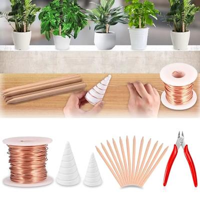 99.9% Pure Copper Wire for Electroculture Gardening Antenna, 8  Electroculture Plant Stakes, Fibonacci Silicone Coil Winding Jig for  Electro Culture